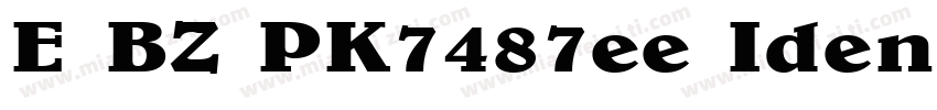 E BZ PK7487ee Identity H字体转换